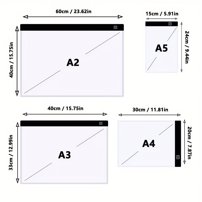 A2 A3 A4 A5 LED Light Pad Tracing Board Eye Protection