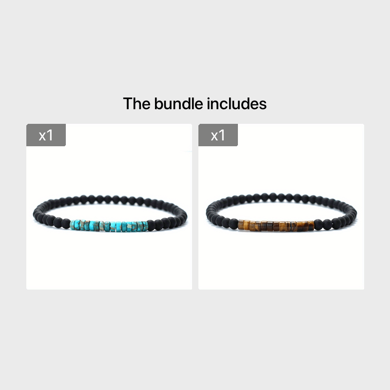 Men's Frosted Stone Beads Bracelet Gift For Men