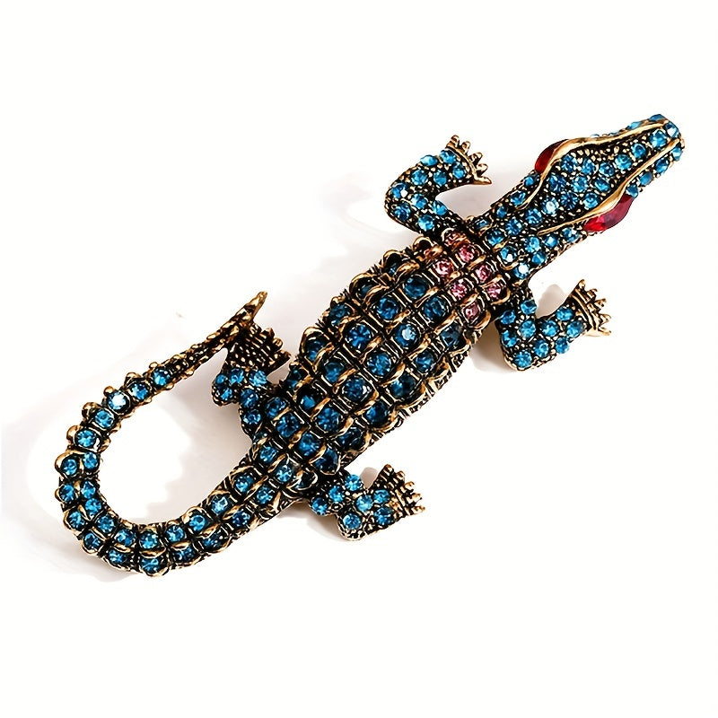 Crocodile Brooch Men's Suit Business Pin Decoration Animals Pattern Metal Badges