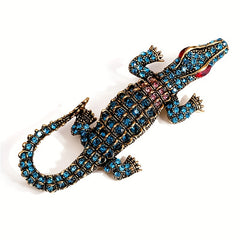 Crocodile Brooch Men's Suit Business Pin Decoration Animals Pattern Metal Badges