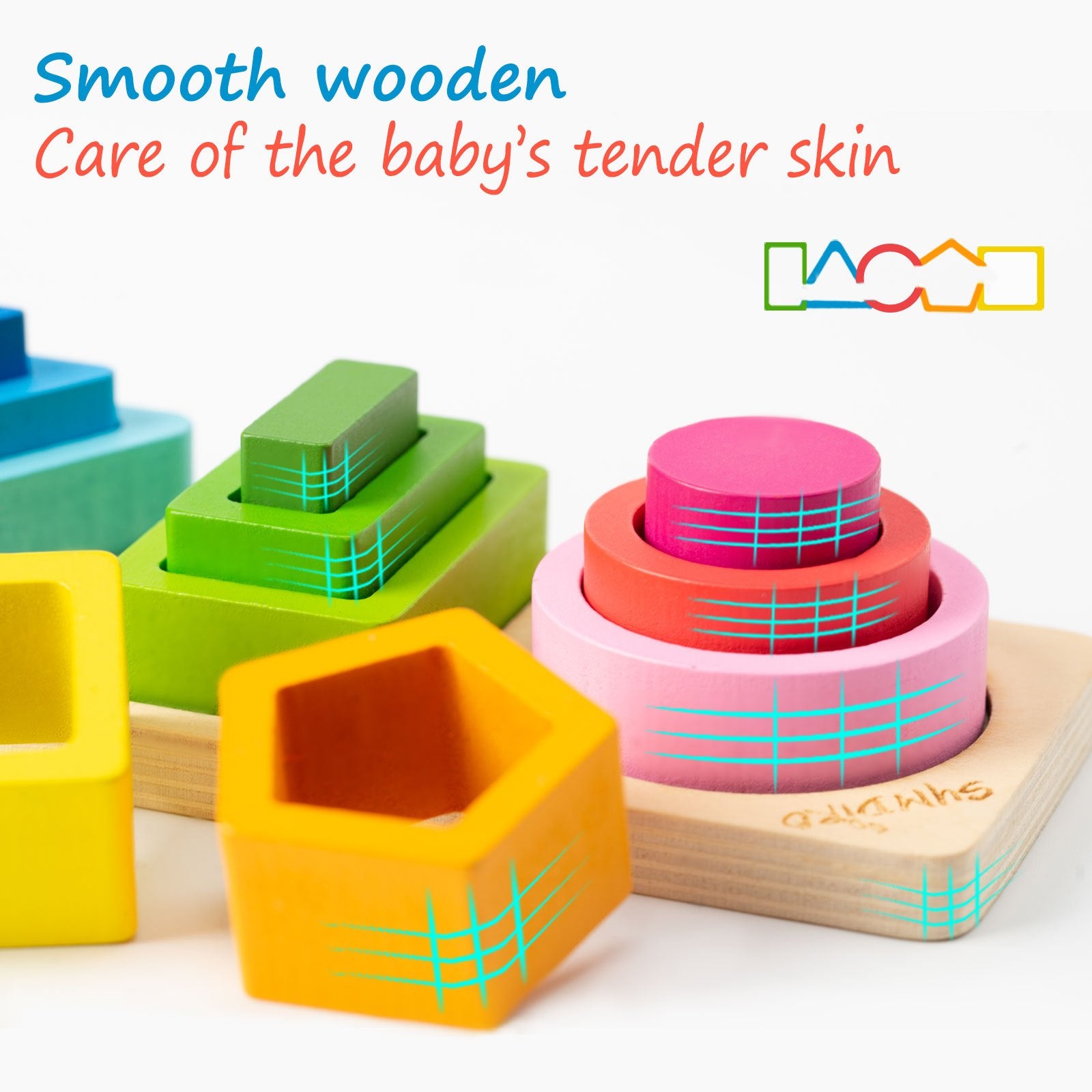 Wooden Sorting & Stacking Toys for Toddlers