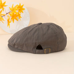 Unisex Adjustable Octagonal Hat, Retro Literary Style, One Size Fits All