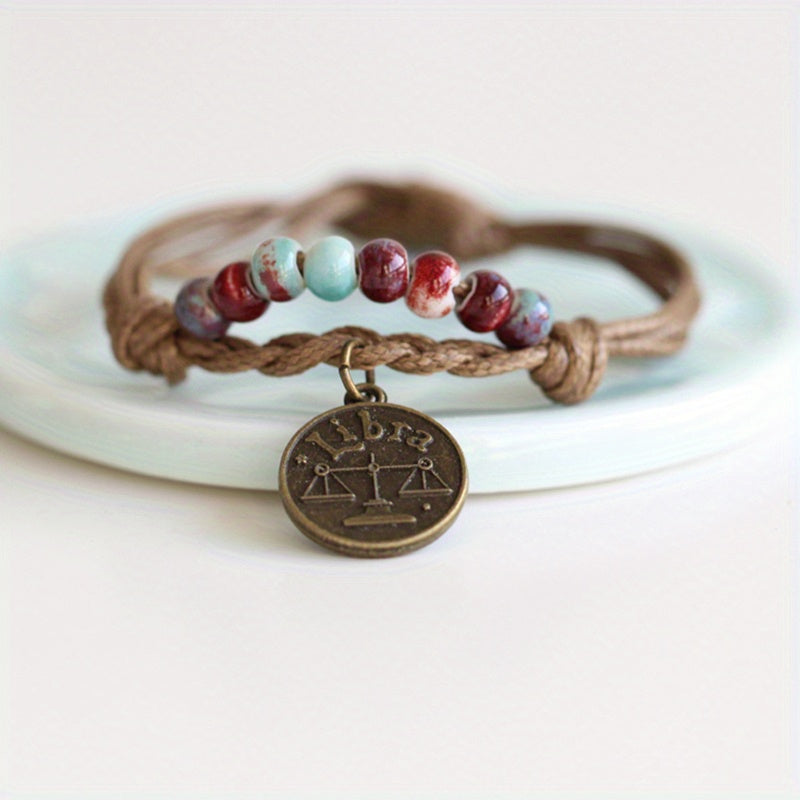 12 Constellation Retro Bracelet for Men