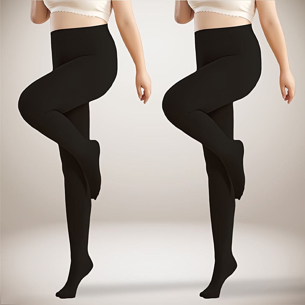  Fleece Liner Pantyhose Women's Plus 200D Thermal