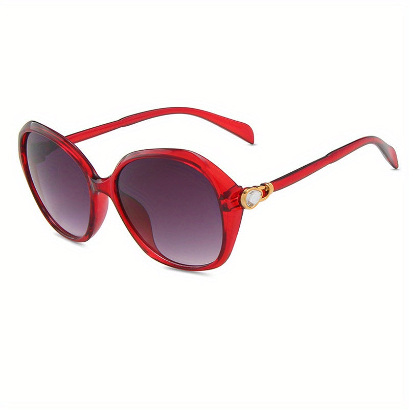 Y2K Oval Sunglasses Rhinestone Decor Gradient Glasses UV400