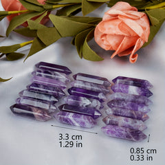 Amethyst Healing Crystal Cubes Set - Natural Tumbled Wand for Reiki Balance