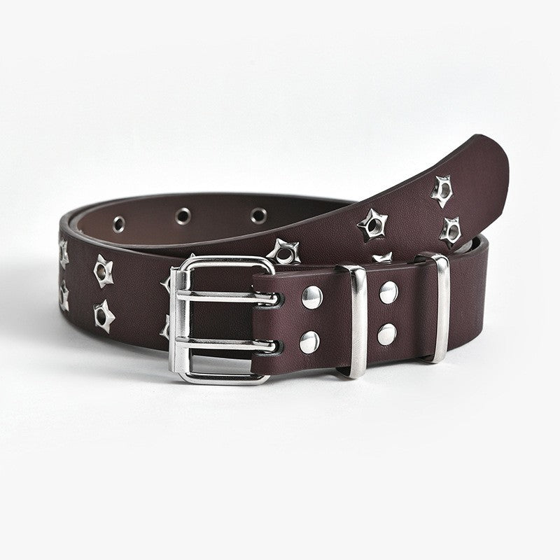 Star Eyelet Belt For Women Men Unisex Party Belt