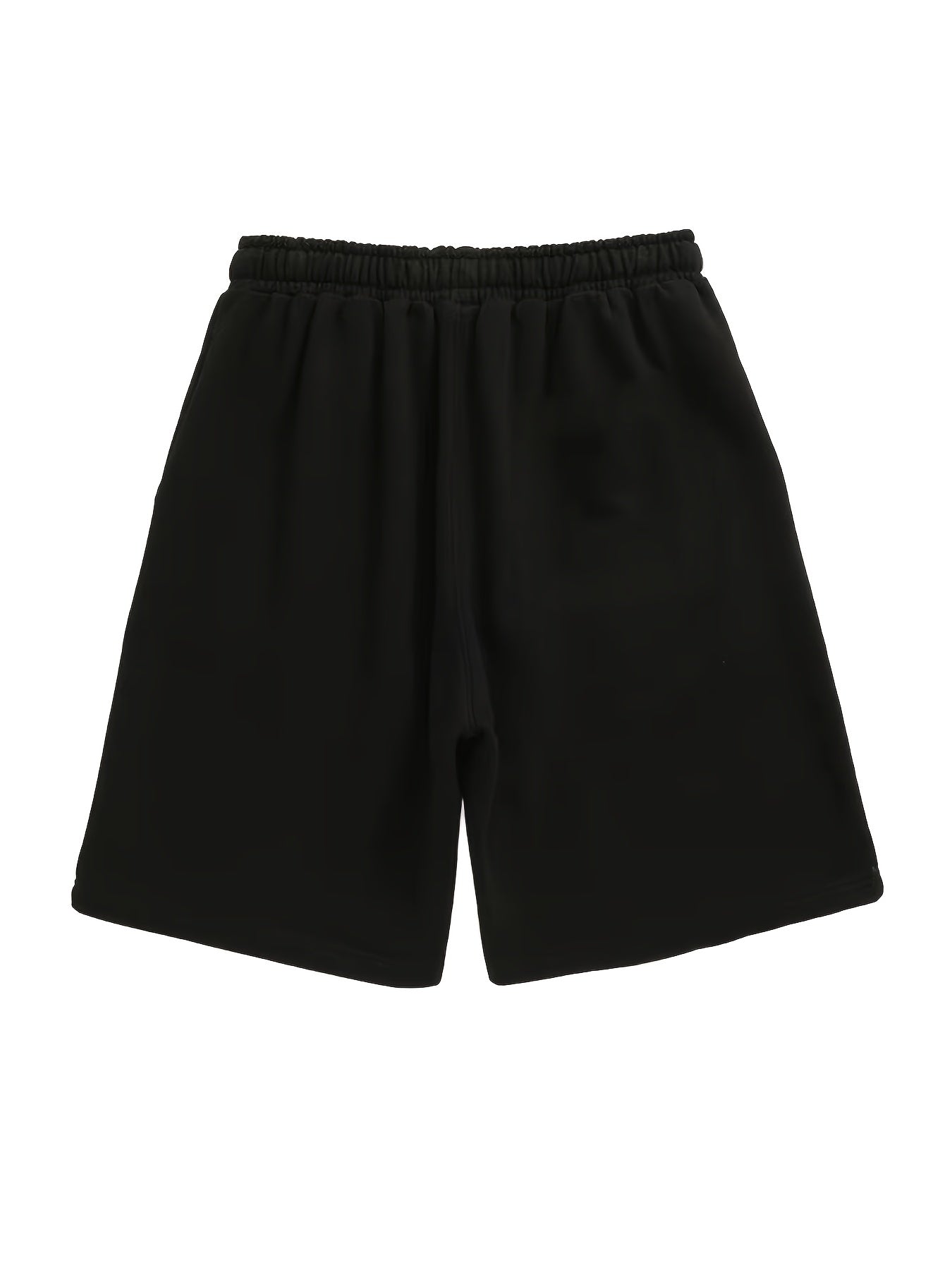 Men's Big V Letter Print Casual Drawstring Shorts