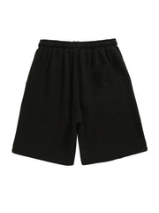 Men's Big V Letter Print Casual Drawstring Shorts