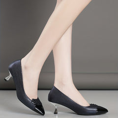 Women's Colorblock Stiletto Heels Point Toe Pumps