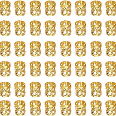 50pcs Aluminum Hair Jewelry Rings Dread Locks Adjustable Metal Cuffs Hair Clips