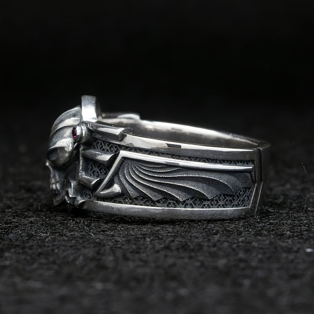Men's Punk Style Skull Zirconia Ring Jewelry Gift