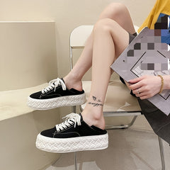 Women's Lace Up Platform Skate Shoes Low Top Sneaker