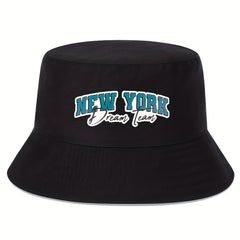 YORK Print Bucket Hat Lightweight Foldable Fisherman Cap For Women Men