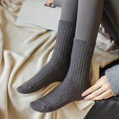 5 Pairs Solid Socks Comfy & Soft Women's Stockings