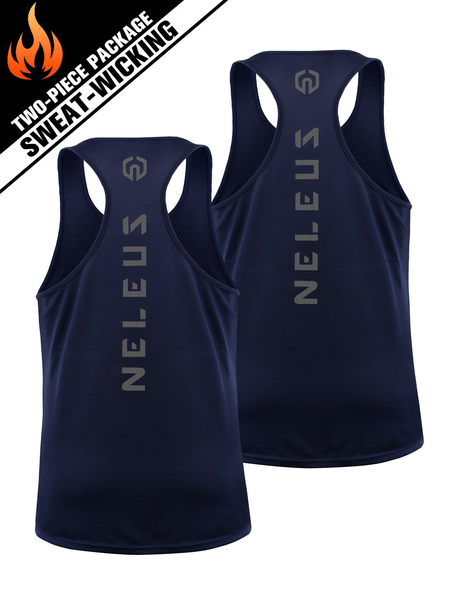 Men's Letter Pattern Mesh Quick Drying Tanktops for Gym Training