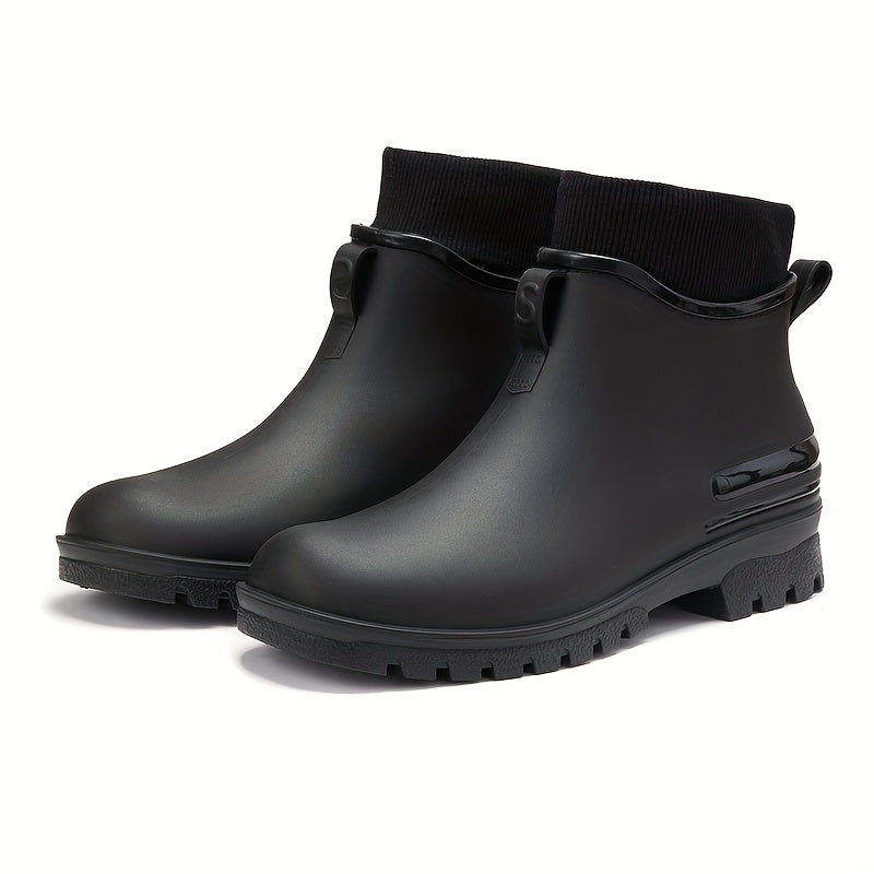 Winter Thickened Warm Short Boots Waterproof Working Rain Boots
