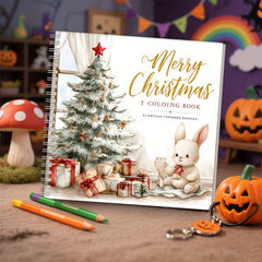 20x20cm Adult Coloring Book Spiral Binding Christmas Halloween Activity Book