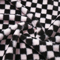 Rabbit Fur Checkerboard Plush Soft Comfortable Hat Shoes Pillow Bag Toy