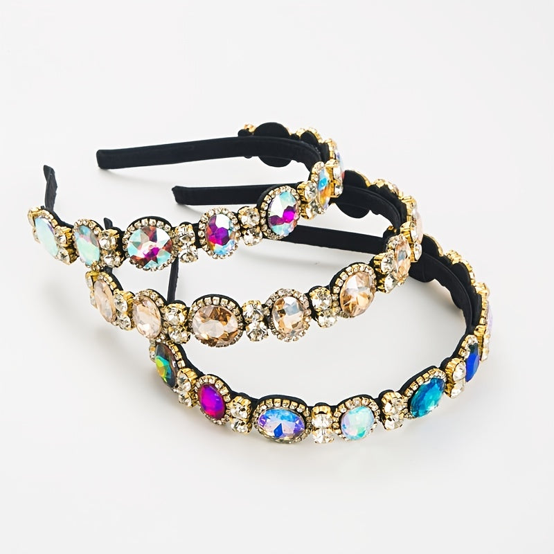 Sparkly Bejewelled Headband for Women Crystal Rhinestone Boho Hairband