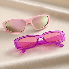 2piars Y2K Wrap Around Sunglasses Pink UV400