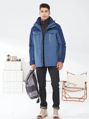 Men's 3 in 1 Duck Down Jacket Windbreaker