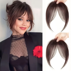 Natural Style Clip On Bangs 8 Inch Straight Hair Extension