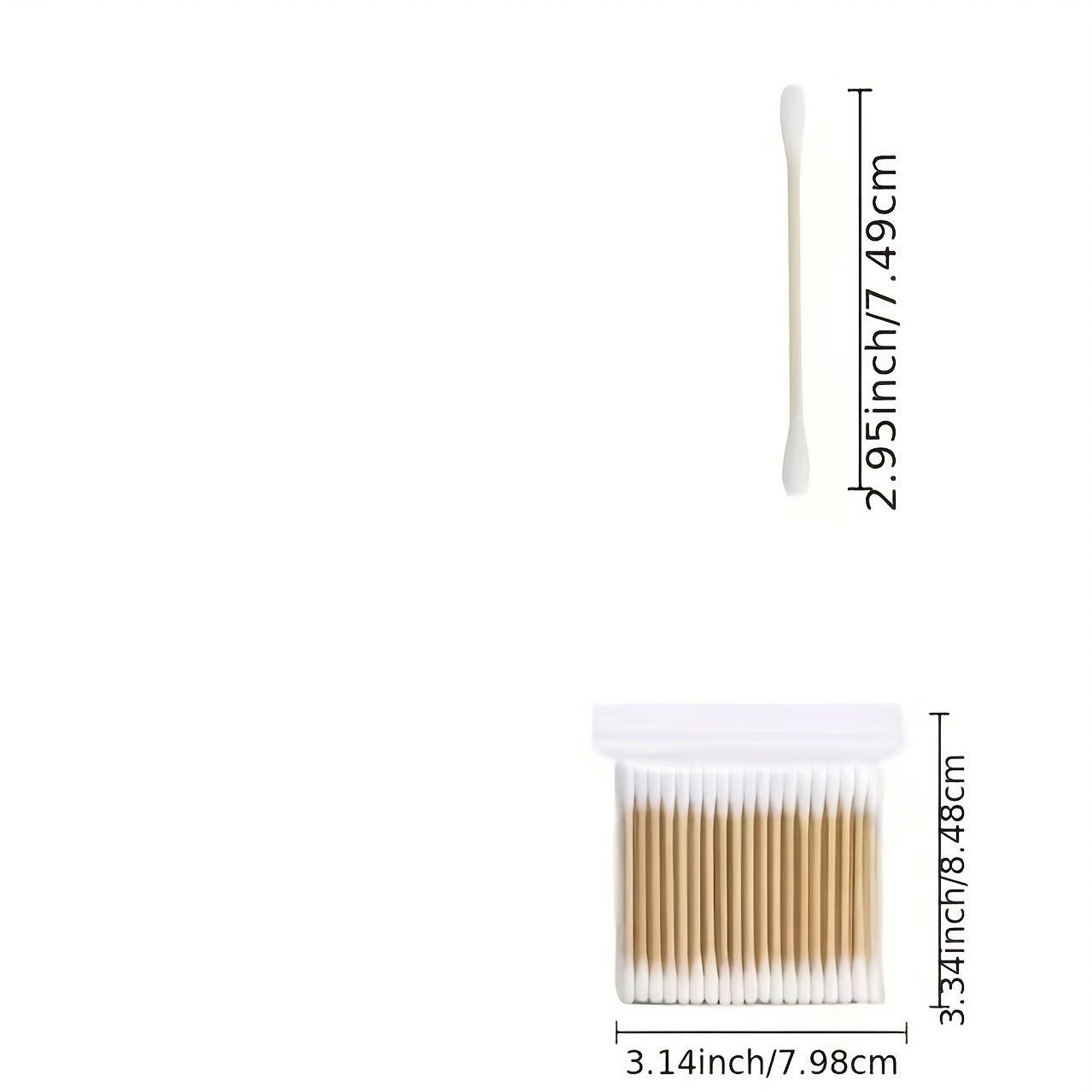 200 pcs Double-headed Cotton Swabs for Hygienic Cleaning