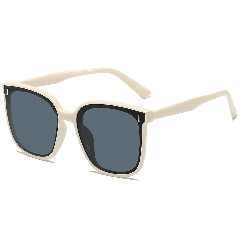Square Frame Sunglasses For Women Men Mod Rivet Decor Outdoor Glasses UV400