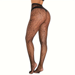 Hollow Out High Waist Fishnet Tights
