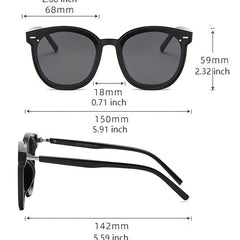 Men's Oval Frame Street Style Sunglasses with Glasses Box & Cloth