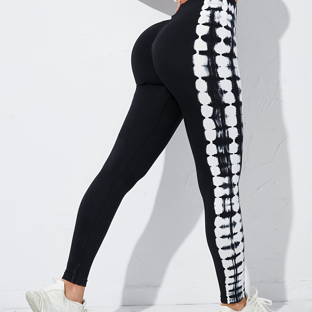 Tie Dye Butt Lifting Yoga Leggings High Waist Slim Fit Activewear