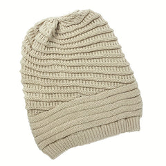 Autumn Winter Wool Knitted Slouchy Beanie Hat