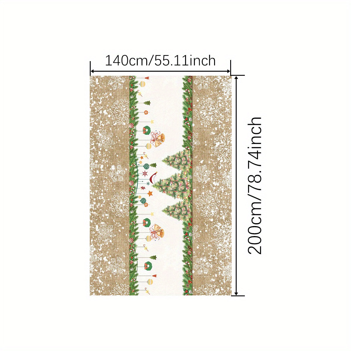 Polyester Christmas Tablecloth Tree Snowflake Table Cover