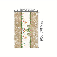 Polyester Christmas Tablecloth Tree Snowflake Table Cover