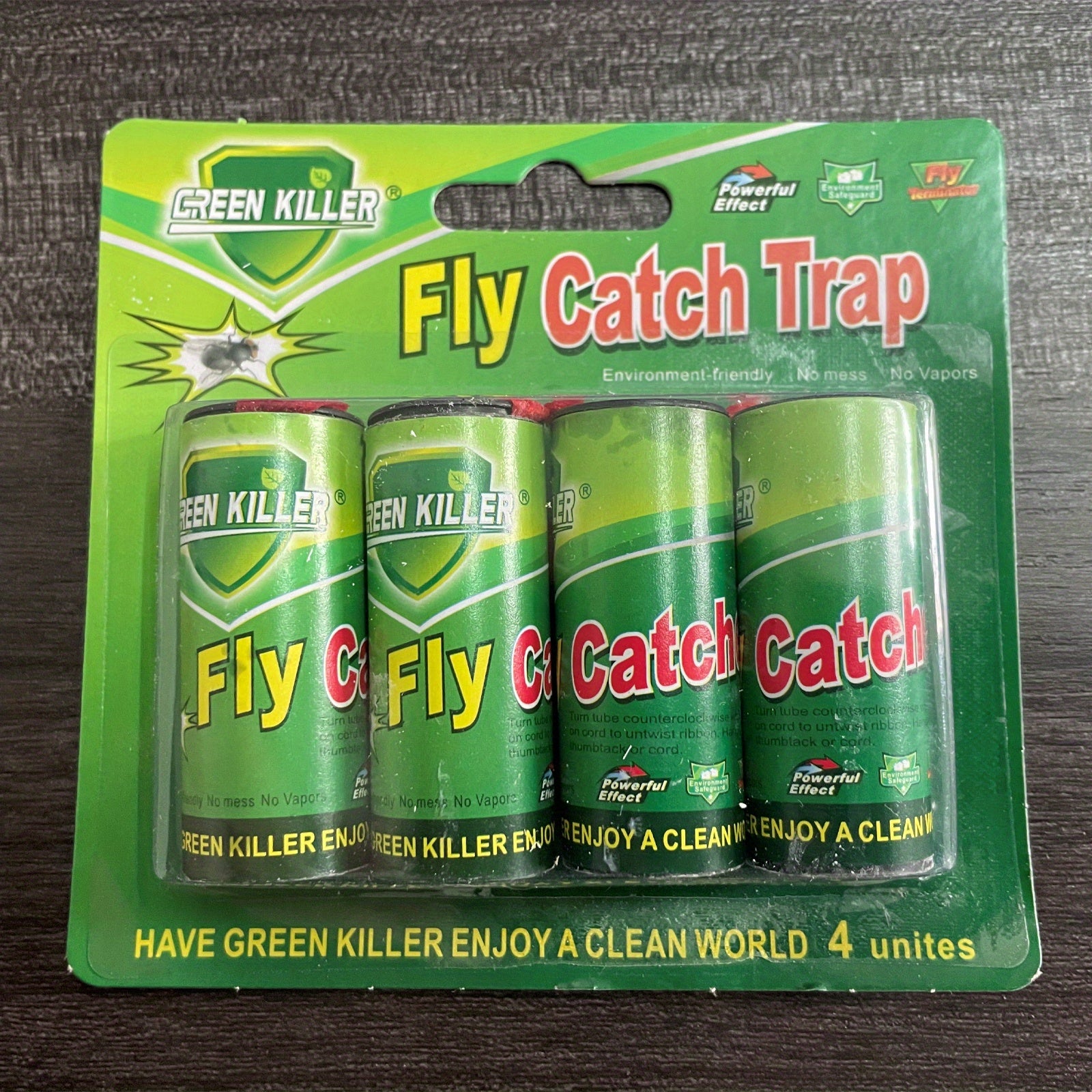 4pcs Indoor Sticky Hanging Fly Paper Strips