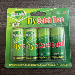 4pcs Indoor Sticky Hanging Fly Paper Strips