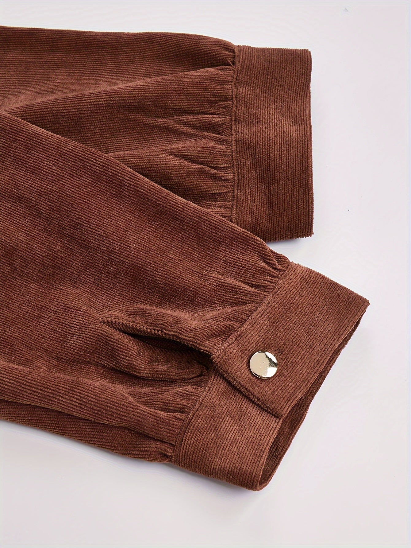  Corduroy Button Up Blouse