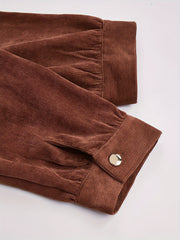  Corduroy Button Up Blouse