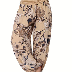  Boho Pants Women's Plus Ruched Loose Fit Baggy Pants
