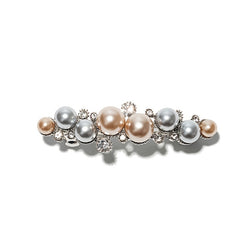 Crystal Rhinestone Pearl Hairpin Vintage Barrette Hairclip