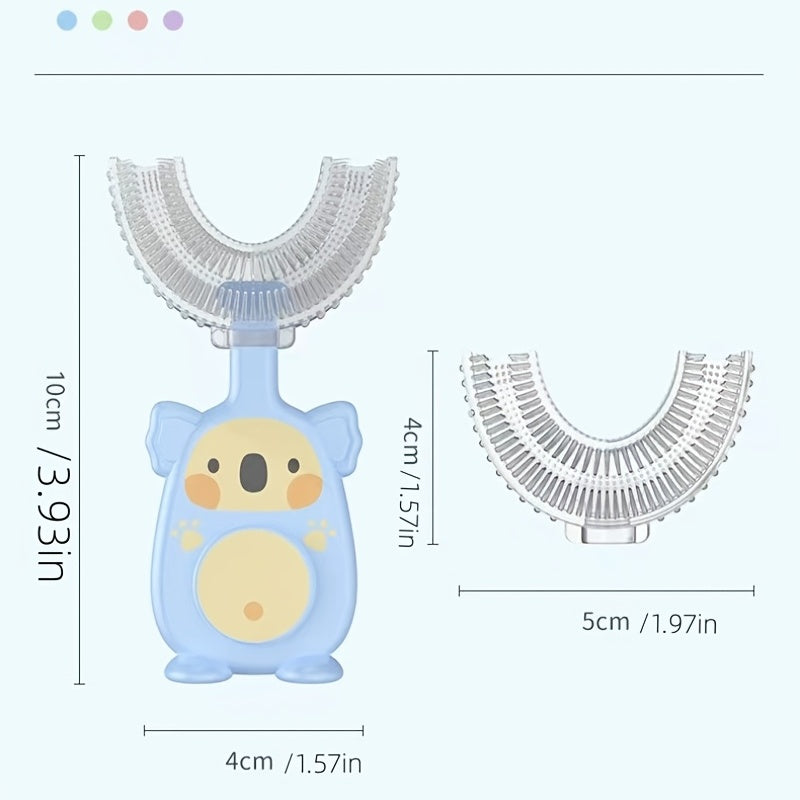 Kids U-shaped Silicone Toothbrush for Oral Cleaning