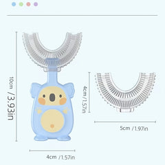 Kids U-shaped Silicone Toothbrush for Oral Cleaning