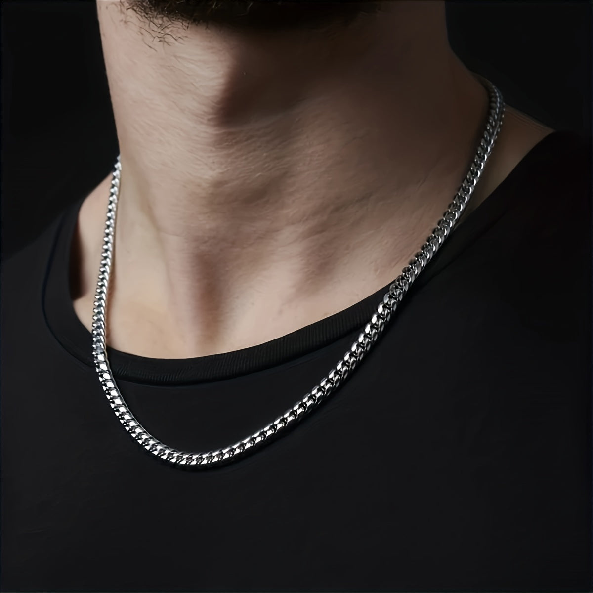 1pc Cuban Chain Necklace Gift For Boyfriend Promise Necklace For Him