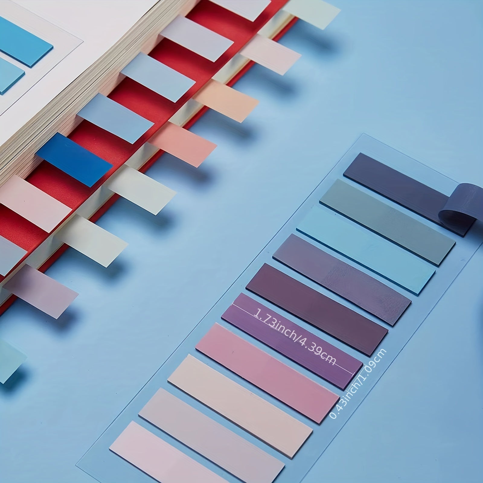 2400pcs Sticky Tabs Book Markers Translucent Book Flags Strip