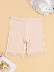  Women's Contrast Lace Trim Boy Shorts