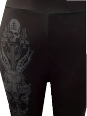  Gothic Pants Women's Plus Graphic Print Flared Leg Trousers