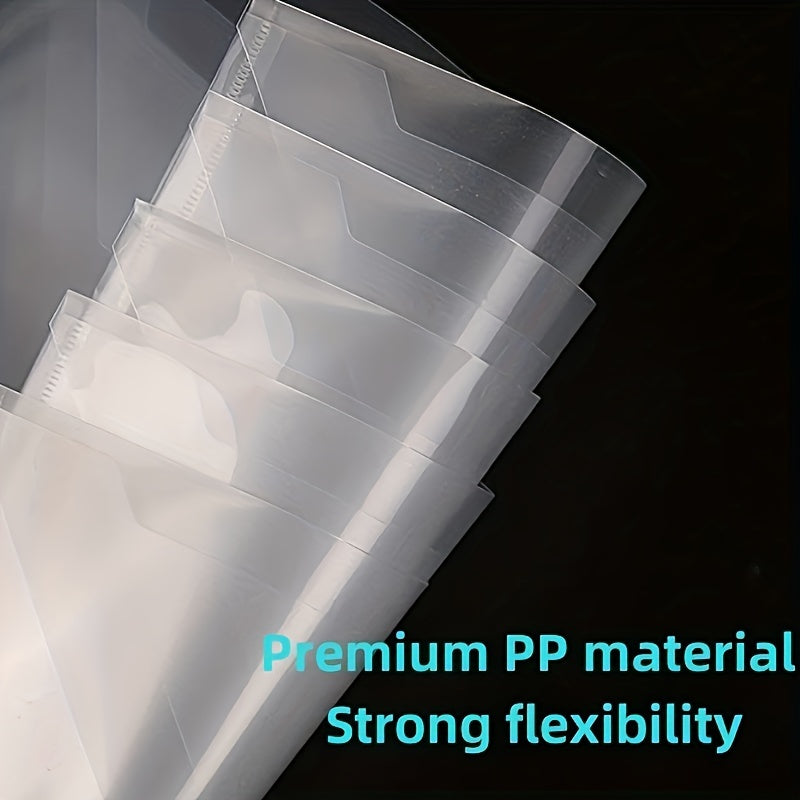20 Packs Plastic Envelope Transparent Reusable Envelope Waterproof A4 Size