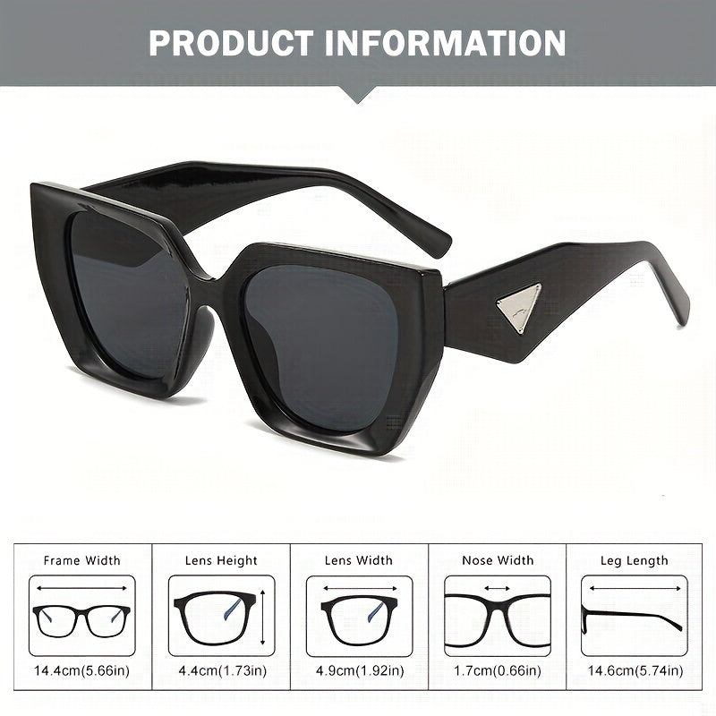 Men's Large Frame Decorative Sunglasses for Street Photography Holiday Party