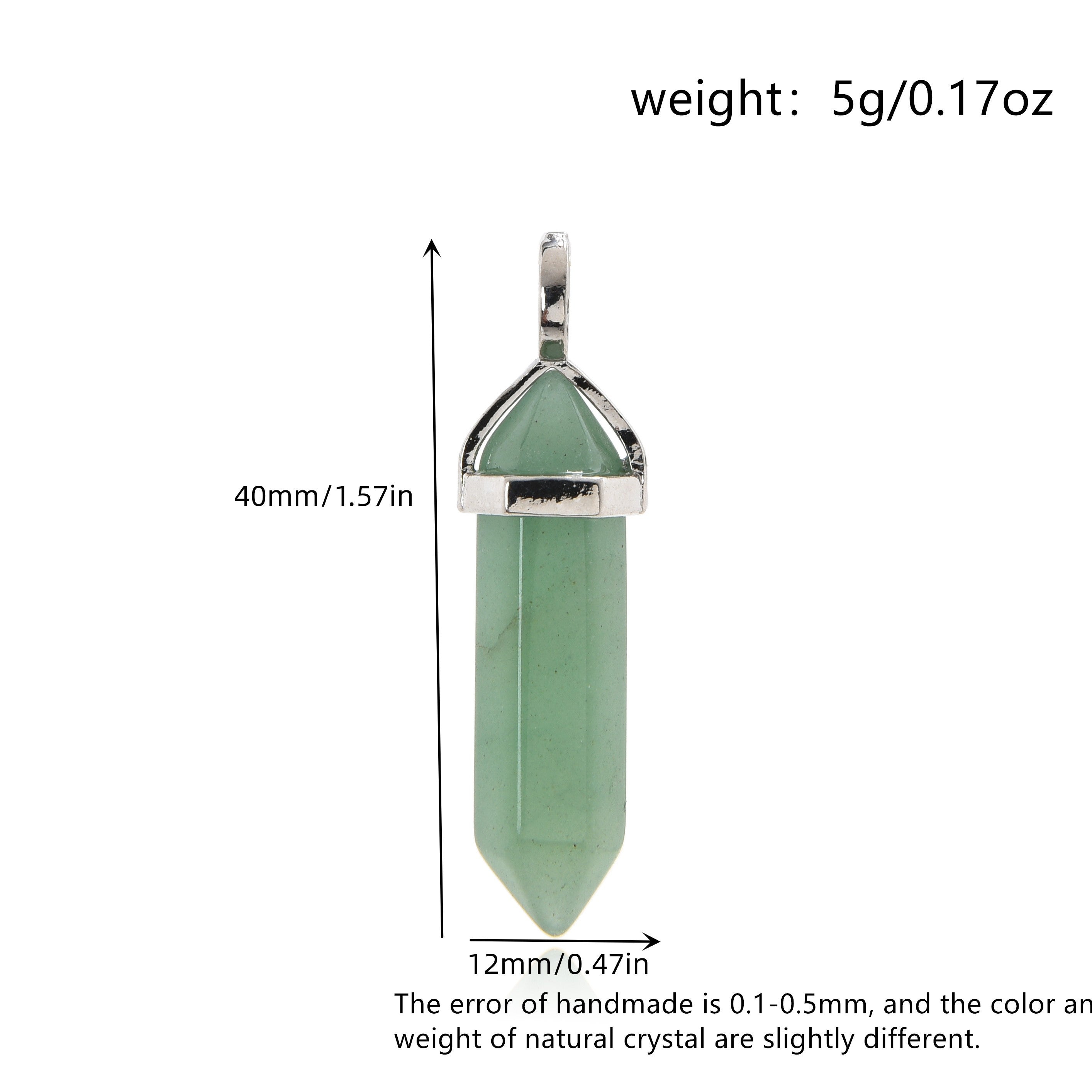 Hexagonal Column Natural Crystal Pendant Single Stone Amethyst Lapis Lazuli